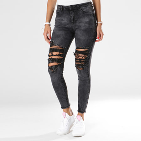Girls Outfit - Jean Skinny Femme D2179 Gris Anthracite