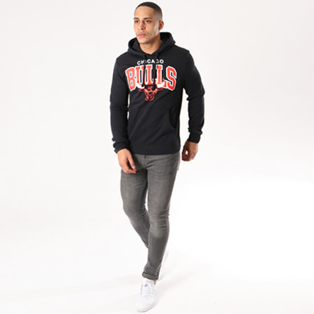 Mitchell and Ness - Sweat Capuche Chicago Bulls Team Arch Noir 