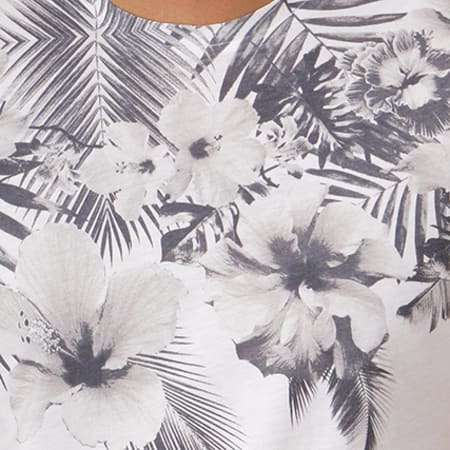 Tokyo Laundry - Tee Shirt Mono Palm Blanc Floral Vert 