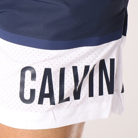 Calvin Klein - Short De Bain Drawstring 0153 Bleu Marine Blanc