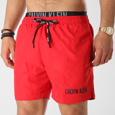 Calvin Klein - Short De Bain Medium Double 0156 Rouge