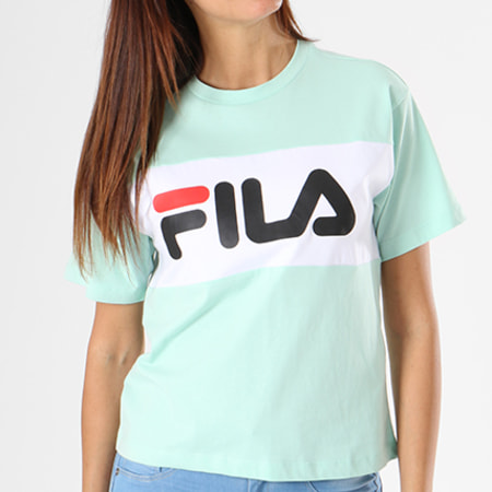 Fila - Tee Shirt Femme Allison 682125 Vert Clair Blanc
