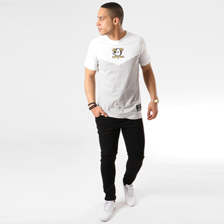 Majestic Athletic - Tee Shirt Klass Anaheim Ducks Blanc Gris Chiné