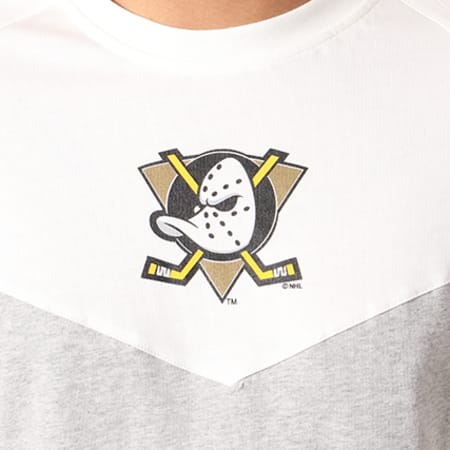 Majestic Athletic - Tee Shirt Klass Anaheim Ducks Blanc Gris Chiné
