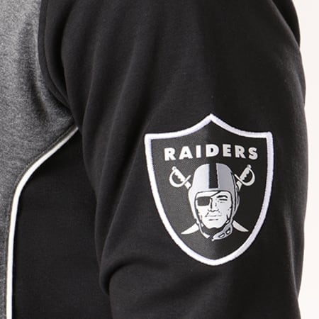 Majestic Athletic - Sweat Capuche Handly Oakland Raiders Noir Gris Anthracite 