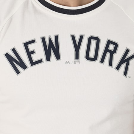 Majestic Athletic - Tee Shirt Oversize Freeman New York Yankees Blanc Bleu Marine
