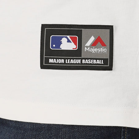 Majestic Athletic - Tee Shirt Oversize Freeman New York Yankees Blanc Bleu Marine