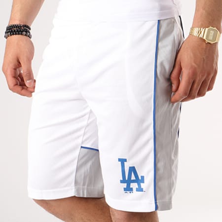 Majestic Athletic - Short Jogging Fridar Los Angeles Dodgers Blanc Gris 