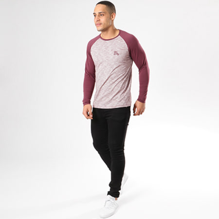Tokyo Laundry - Tee Shirt Manches Longues Harwood Bordeaux Chiné