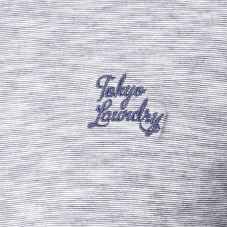 Tokyo Laundry - Tee Shirt Manches Longues Harwood Bleu Clair Chiné
