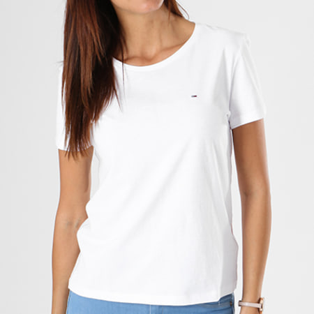 Tommy Jeans - Tee Shirt Femme Original Soft Jersey 4709 Blanc