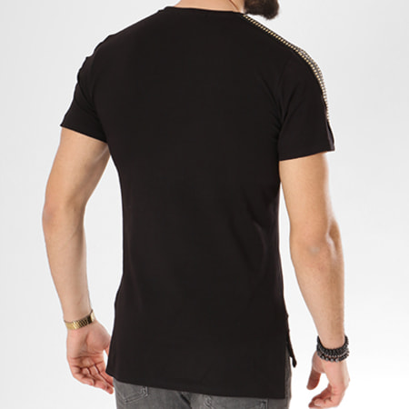 Visionist - Tee Shirt Oversize Avec Bandes X3 Noir