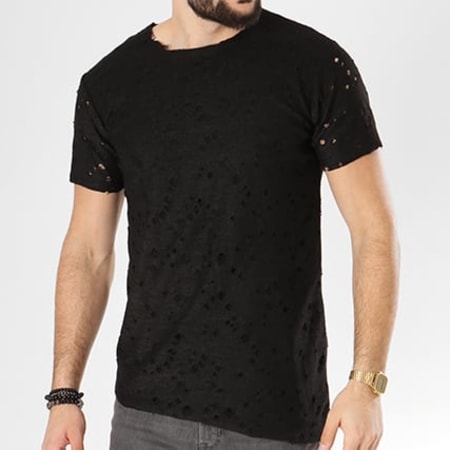 Visionist - Tee Shirt Oversize Asymétrique VS018 Noir
