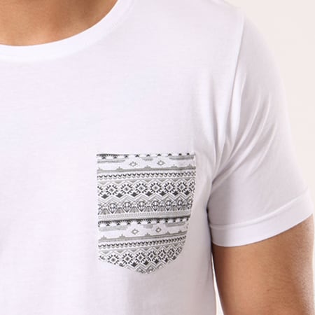 Urban Classics - Tee Shirt Poche TB971 Blanc Aztec