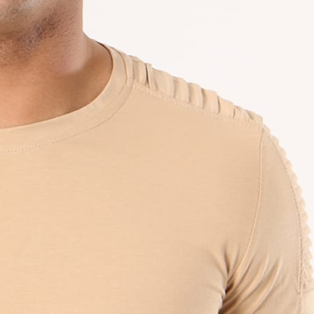 Zayne Paris  - Tee Shirt Oversize Avec Zips TX-103 Beige