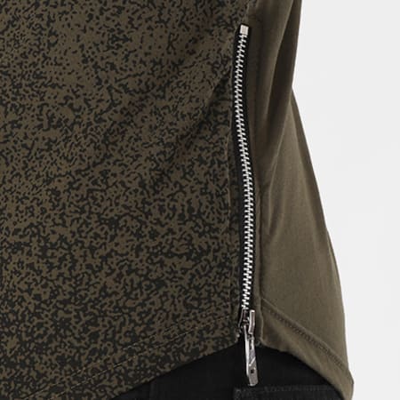 Zayne Paris  - Tee Shirt Oversize Avec Zips TX-103 Vert Kaki