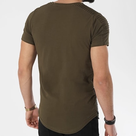 Zayne Paris  - Tee Shirt Oversize Avec Zips TX-103 Vert Kaki