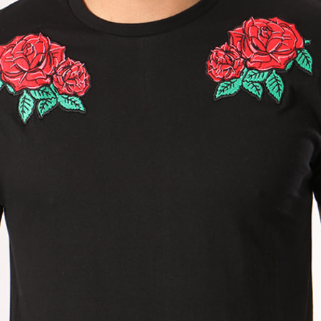 Brave Soul - Tee Shirt Oversize Parsica Noir Floral