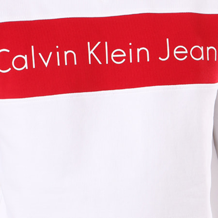 Calvin Klein - Sweat Crewneck Hayo 1 Blanc Rouge