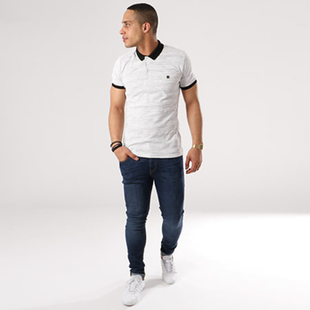 Classic Series - Polo Manches Courtes 2068 Blanc Chiné