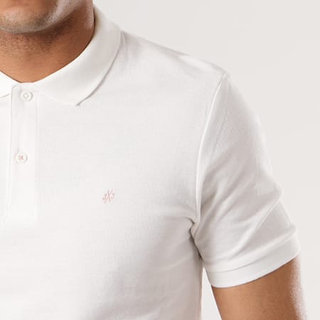 Jack And Jones - Polo Manches Courtes New Perfecto Blanc