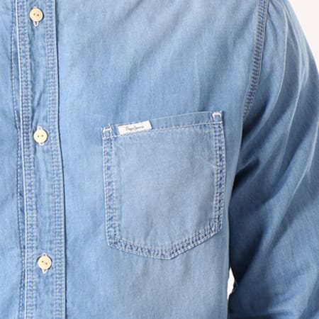 Pepe Jeans - Chemise Manches Longues Portland Bleu Clair
