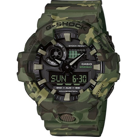 G-Shock - Montre G-Shock GA-700CM-3AER Vert Kaki Camouflage 