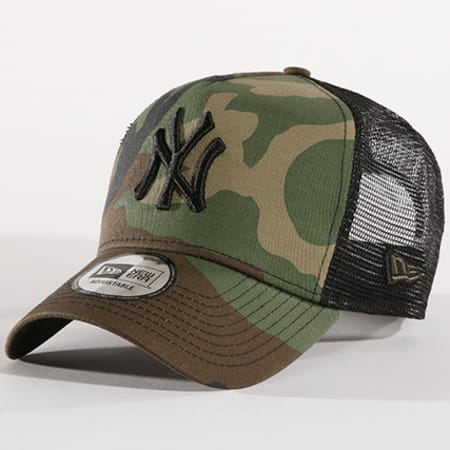 New Era - Cappello Trucker Clean New York Yankees 11579473 Verde Khaki Camouflage