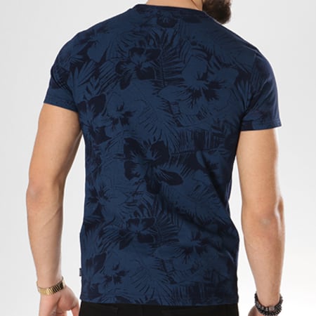 Superdry - Tee Shirt Shop Indigo AOP M10010HQ Bleu Marine Floral