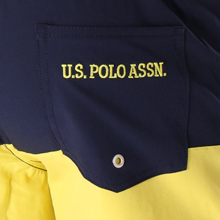 US Polo ASSN - Short De Bain Adrian Bleu Marine Jaune