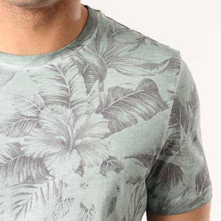 Celio - Tee Shirt Lejeu Vert Kaki Flora