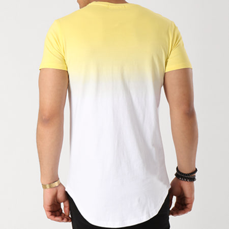Terance Kole - Tee Shirt Oversize 98072 Jaune Dégradé Blanc