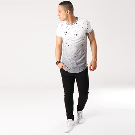 Terance Kole - Tee Shirt Oversize 98116 Gris Blanc