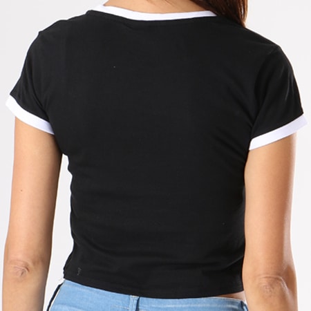 Urban Classics - Camiseta de mujer TB1502 Negro Blanco
