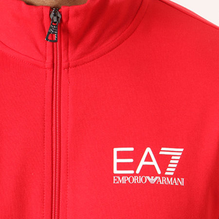 EA7 Emporio Armani - Veste Zippée 3ZPM13-PJ05Z Rouge Blanc