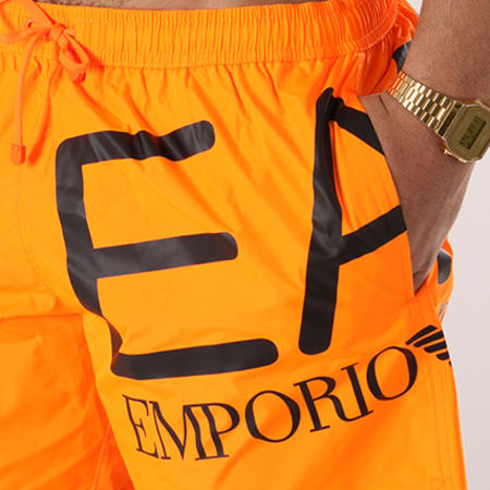 EA7 Emporio Armani - Short De Bain Big Logo 902000-8P739 Orange Fluo