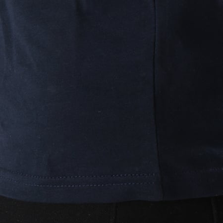 LBO - Tee Shirt Poche Avec Rayures 445 Bleu Marine Blanc Rouge