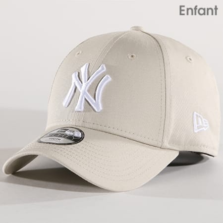 New Era - Casquette Enfant Essential New York Yankees 80580985 Ecru Blanc