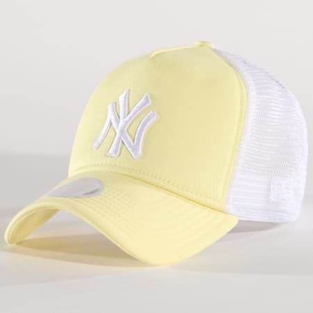 New Era - Casquette Trucker Femme League Essential MLB New York Yankees 80581032 Jaune Pastel Blanc
