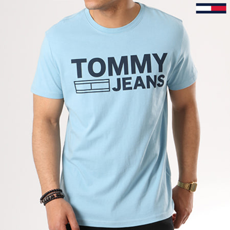 Tommy Hilfiger - Tee Shirt Essential Logo 4528 Bleu Clair