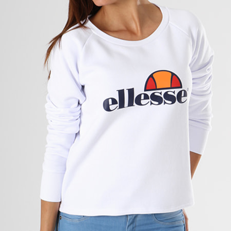 Ellesse - Sweat Crewneck Femme Cropped Blanc