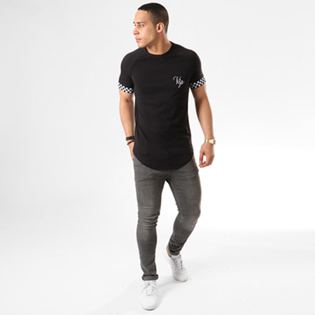 VIP Clothing - Tee Shirt Oversize 1753 Noir Blanc