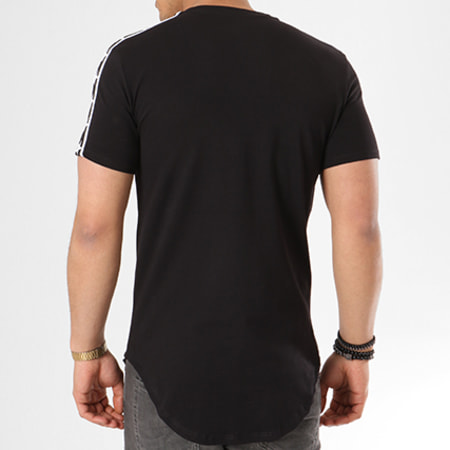 VIP Clothing - Tee Shirt Oversize Patchs et Bandes Brodés 3008 Noir