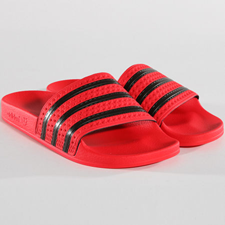 Adidas Originals - Claquettes Adilette CQ3098 Rouge Noir
