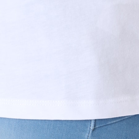 Ellesse - Tee Shirt Femme Uni Col V Blanc 