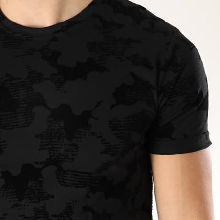 Frilivin - Tee Shirt Oversize 7241 Noir Camouflage