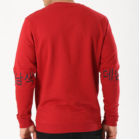 Only And Sons - Sweat Crewneck Kenny Print Rouge