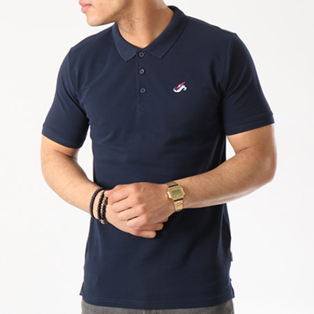 Only And Sons - Polo Manches Courtes Delano Bleu Marine