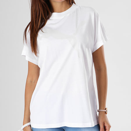 Puma - Tee Shirt Femme Evostripe 850916 02 Blanc