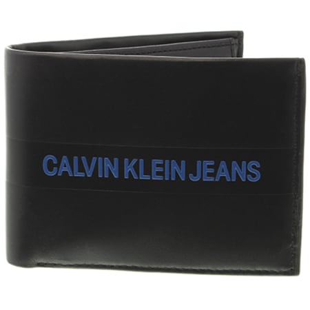 Calvin Klein - Portefeuille Logo Stripe Billfold 0411 Noir Bleu Clair